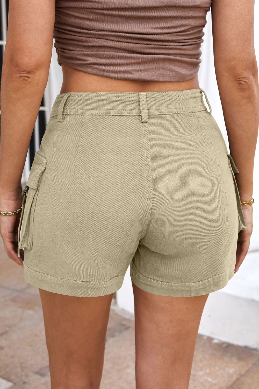 High Waist Shorts with Pockets