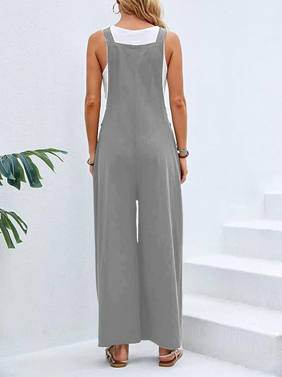 Full Size Wide Leg Overalls with Pockets