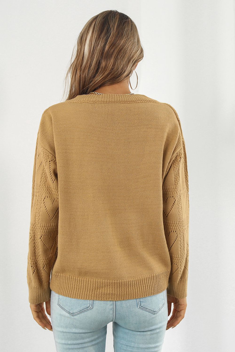 V-Neck Drop Shoulder Sweater