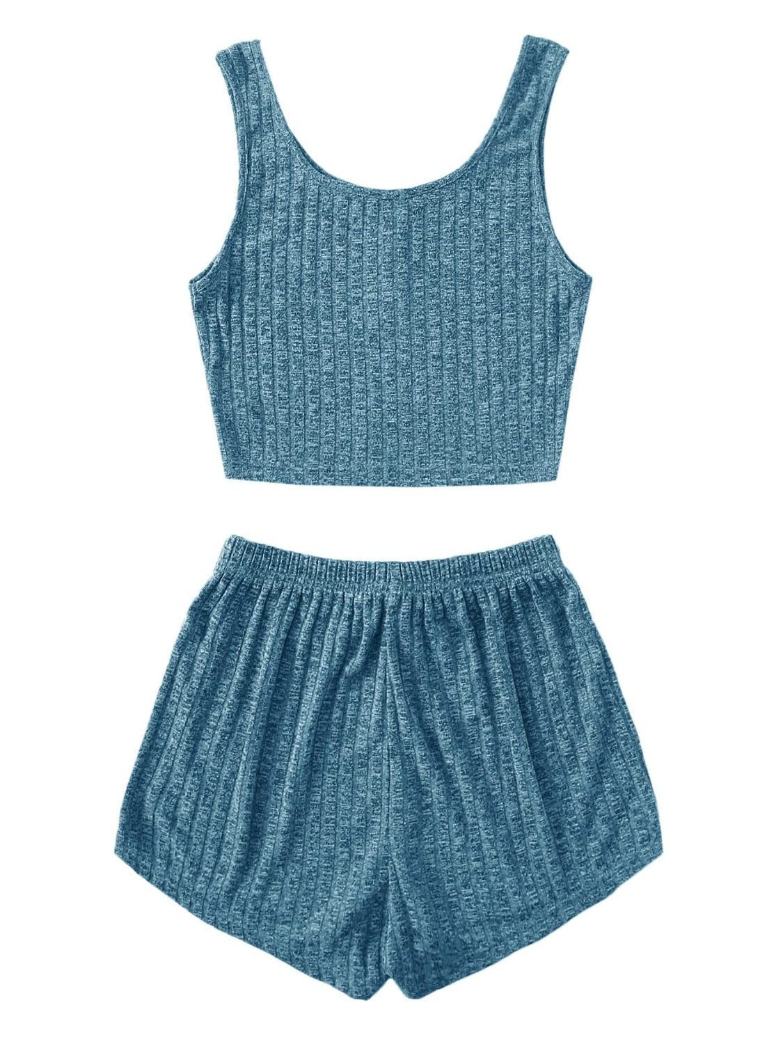 Scoop Neck Top and Shorts Lounge Set